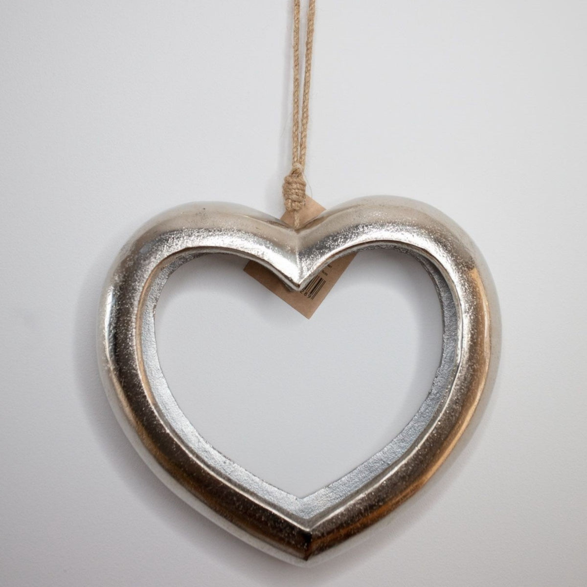 Small Casted Silver Cut Out Heart