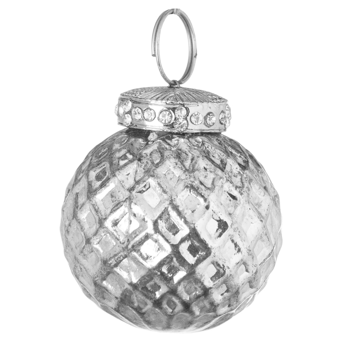 Set of 4 The Noel Collection Silver Small Honeycomb Bauble