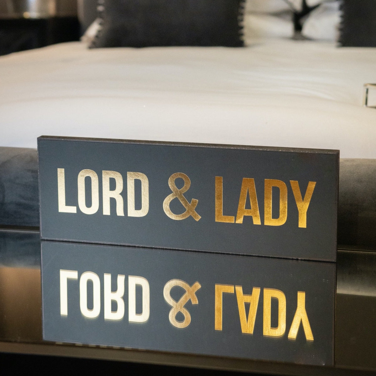 Lord &amp; Lady Gold Foil Plaque