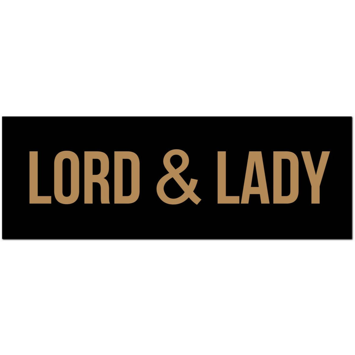 Lord &amp; Lady Gold Foil Plaque