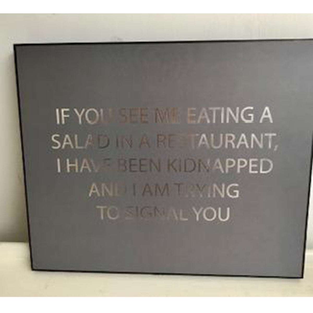 Kidnapped Silver Foil Plaque