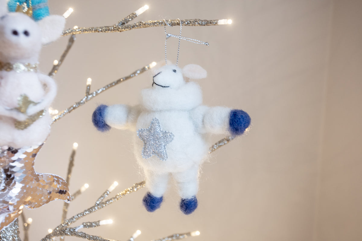 Felt Spaceman Mouse Christmas Tree Decoration