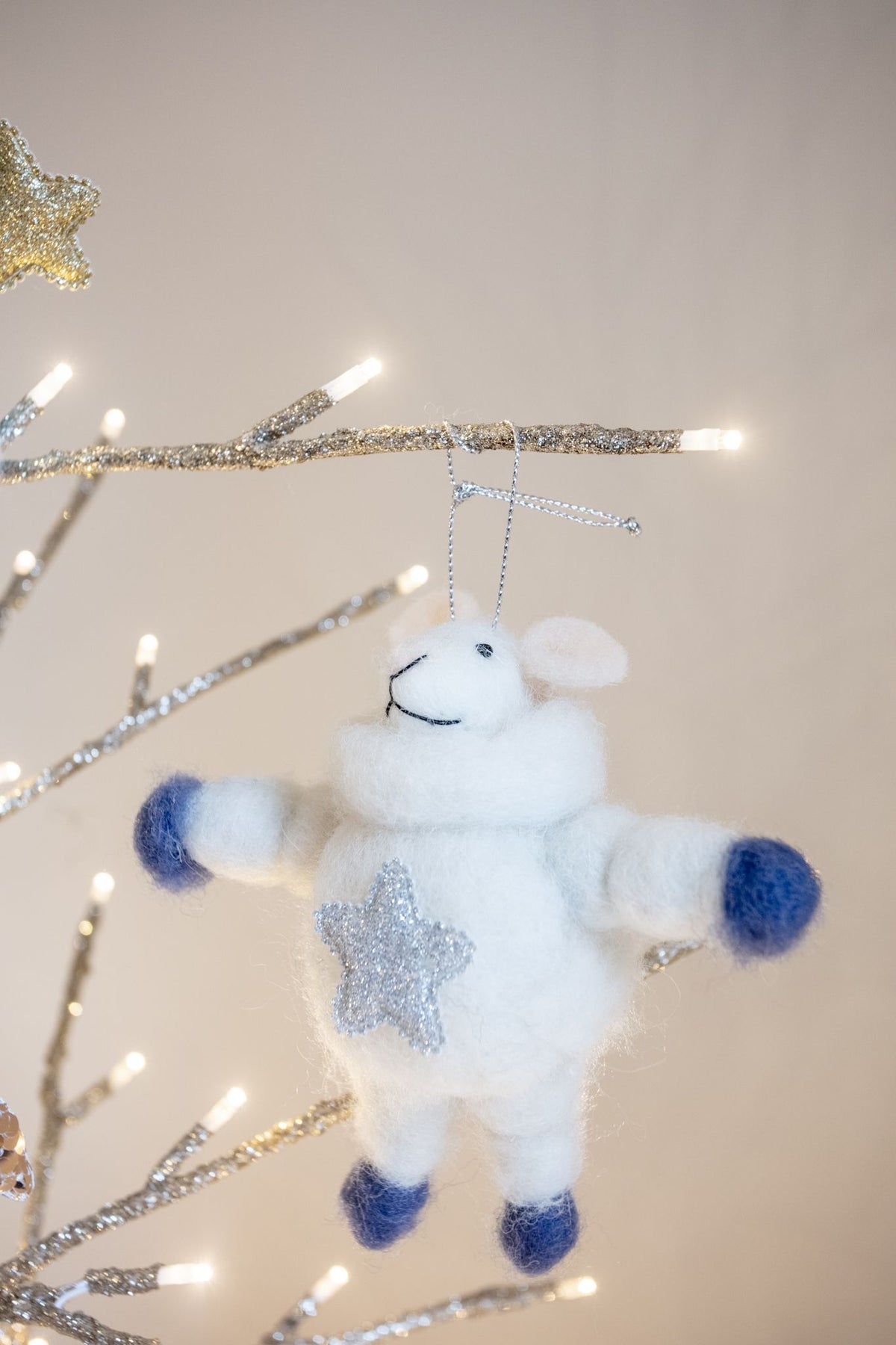 Felt Spaceman Mouse Christmas Tree Decoration