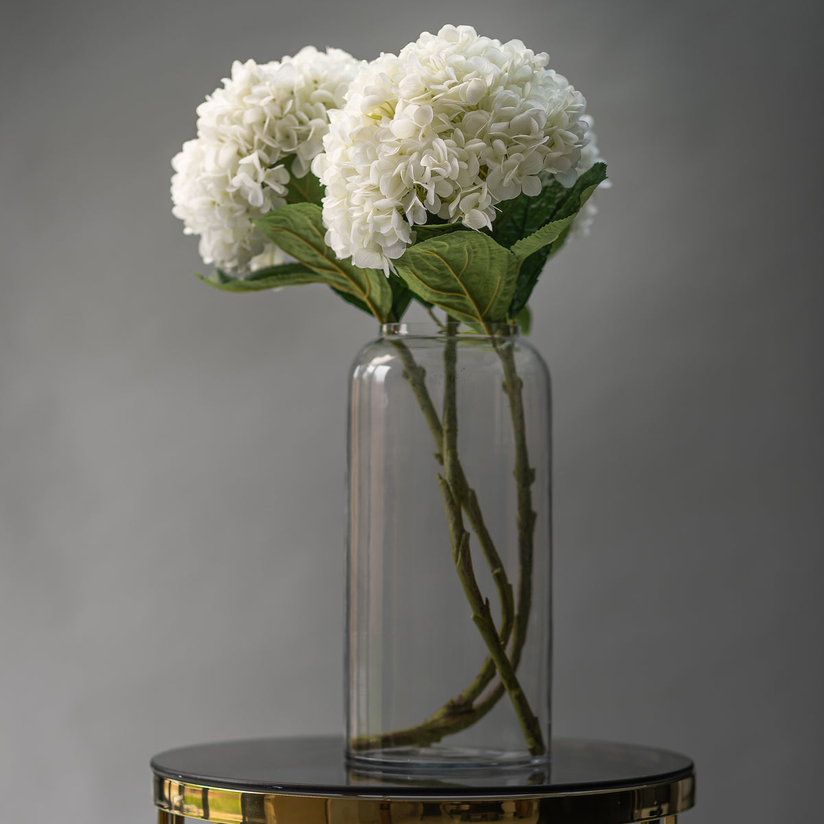 Faux White Hydrangea Trio Arrangement