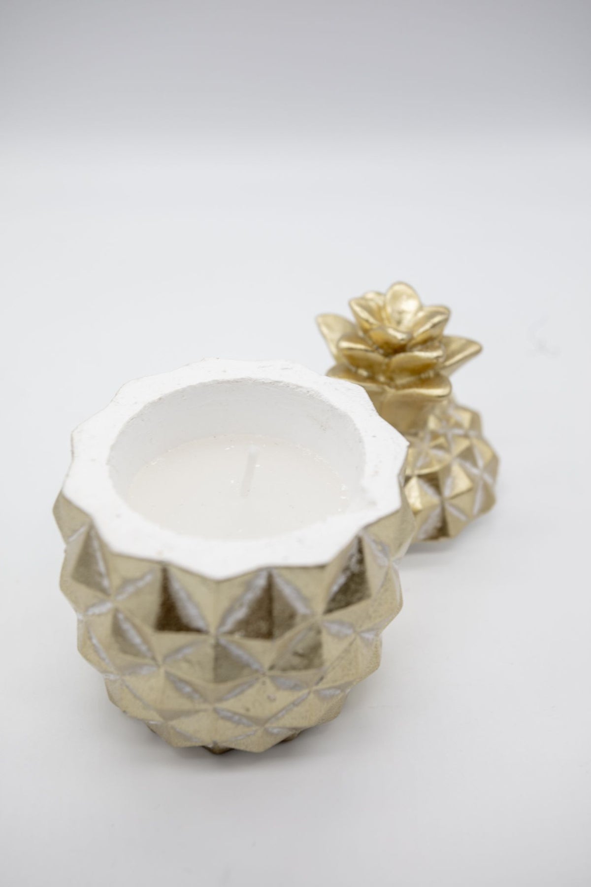 Small Gold Pineapple Candle
