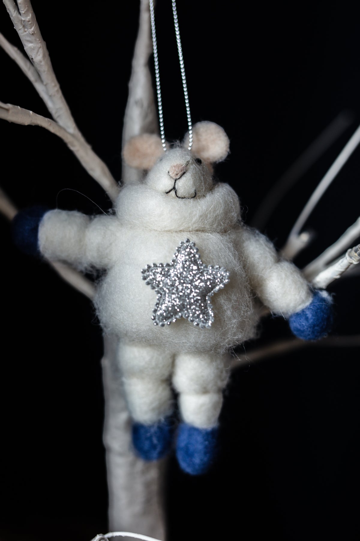 Felt Spaceman Mouse Christmas Tree Decoration