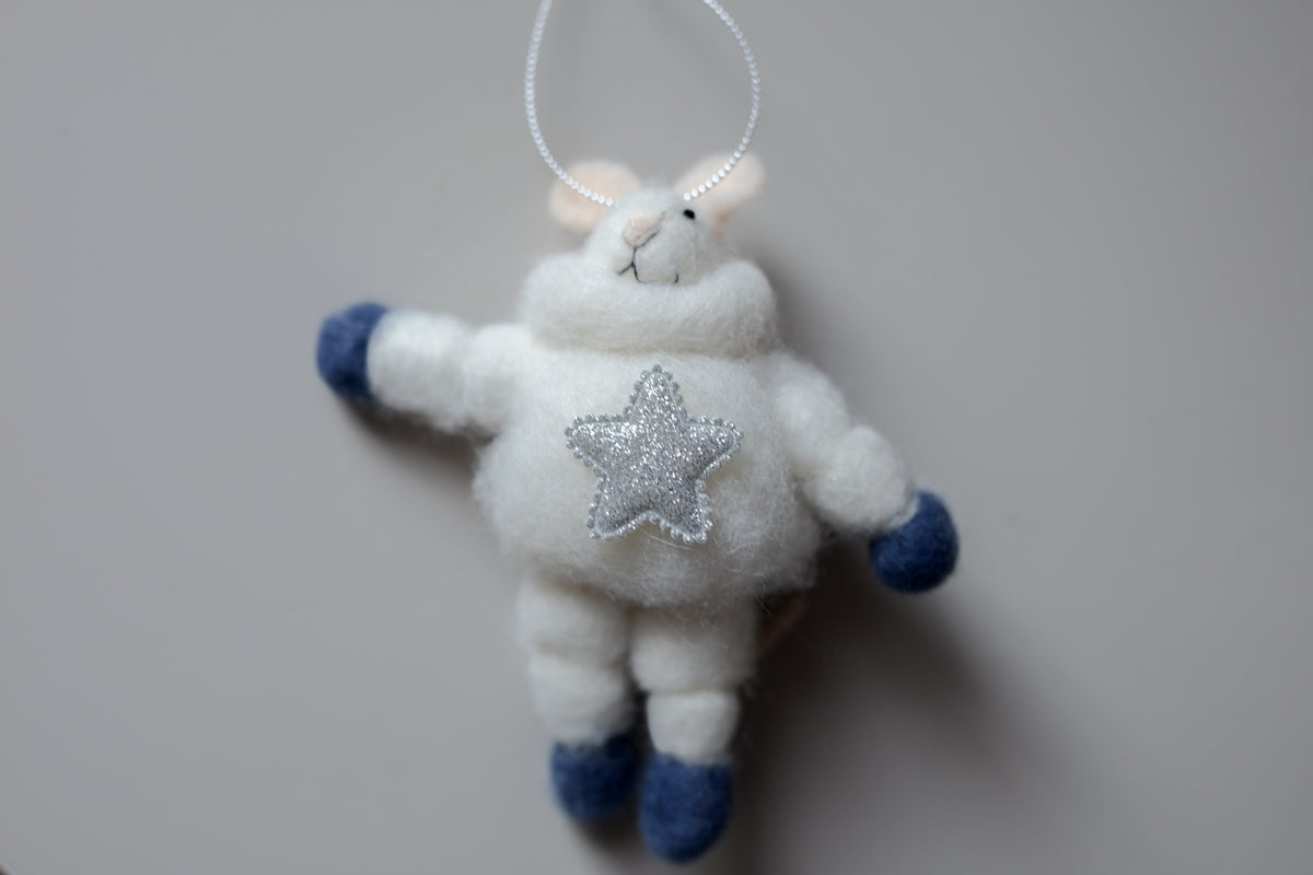 Felt Spaceman Mouse Christmas Tree Decoration