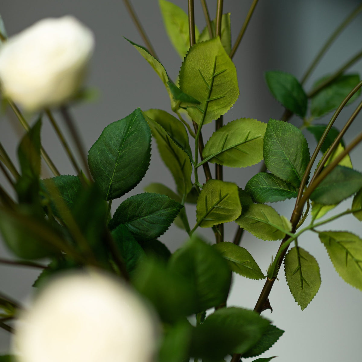 Faux Classic White Rose Spray Arrangement