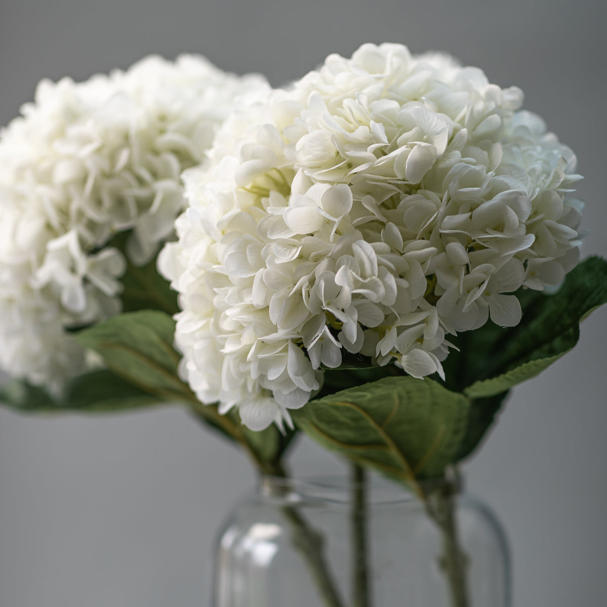 Faux White Hydrangea Trio Arrangement