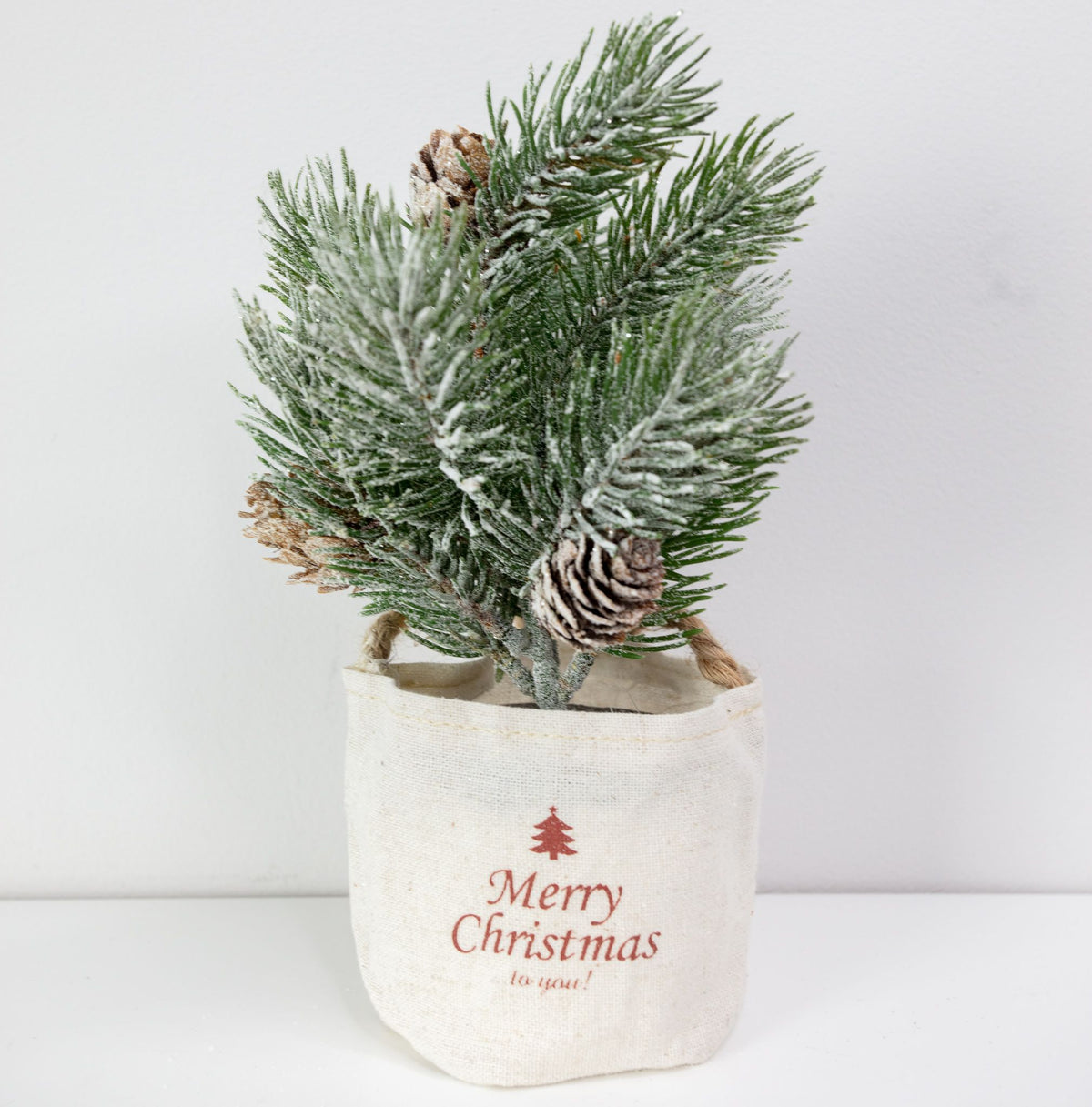 Cotton Bag Hanging Mini Frosted Tree