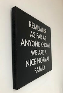 A Nice Normal Family Silver Foil Plaque