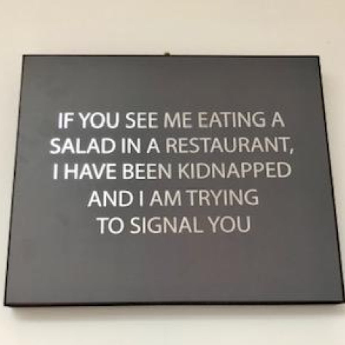 Kidnapped Silver Foil Plaque